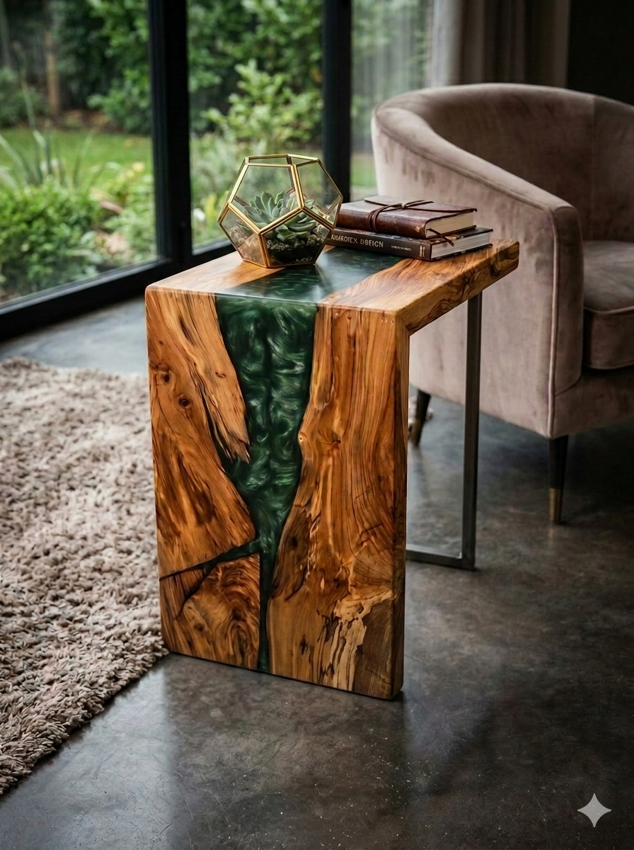 Waterfall river side table
